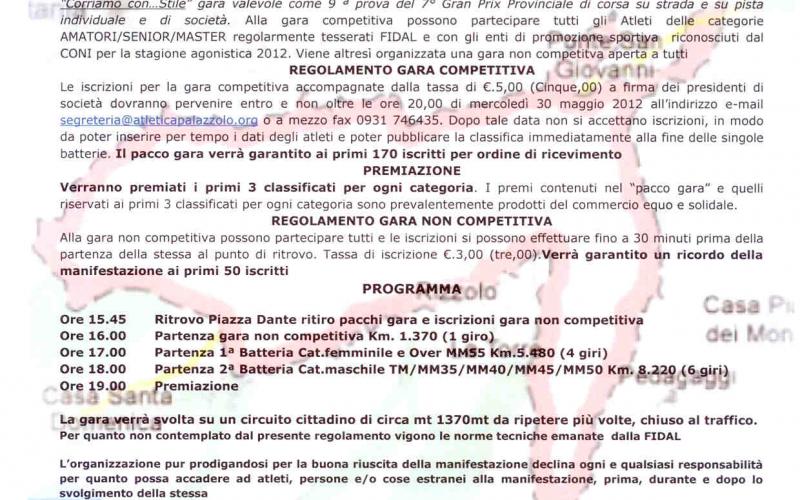 1° Gara podistica "Corriamo con...stile"