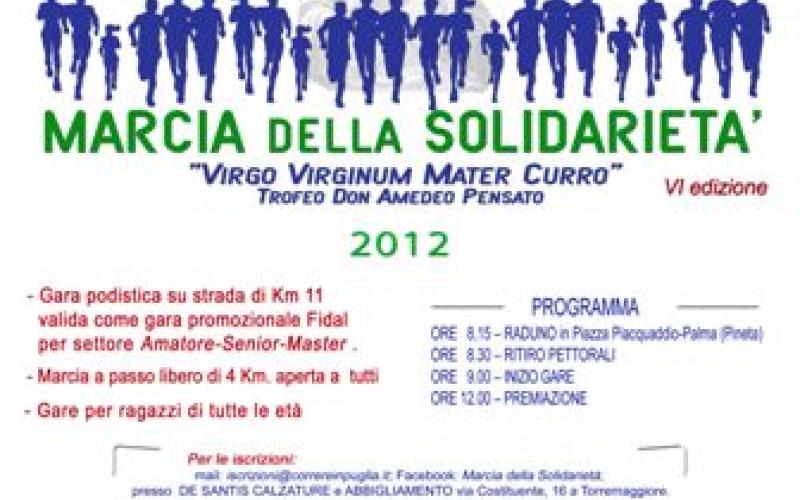Il 4 Novembre a Torremaggiore si terrà la 6° edizione della "Marcia della Solidarietà"